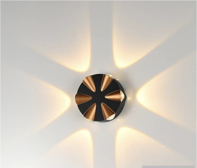 Đèn LED gắn tường hắt tường trang trí ngoài trời Decor Hợp Kim Tĩnh Điện Chống Nước