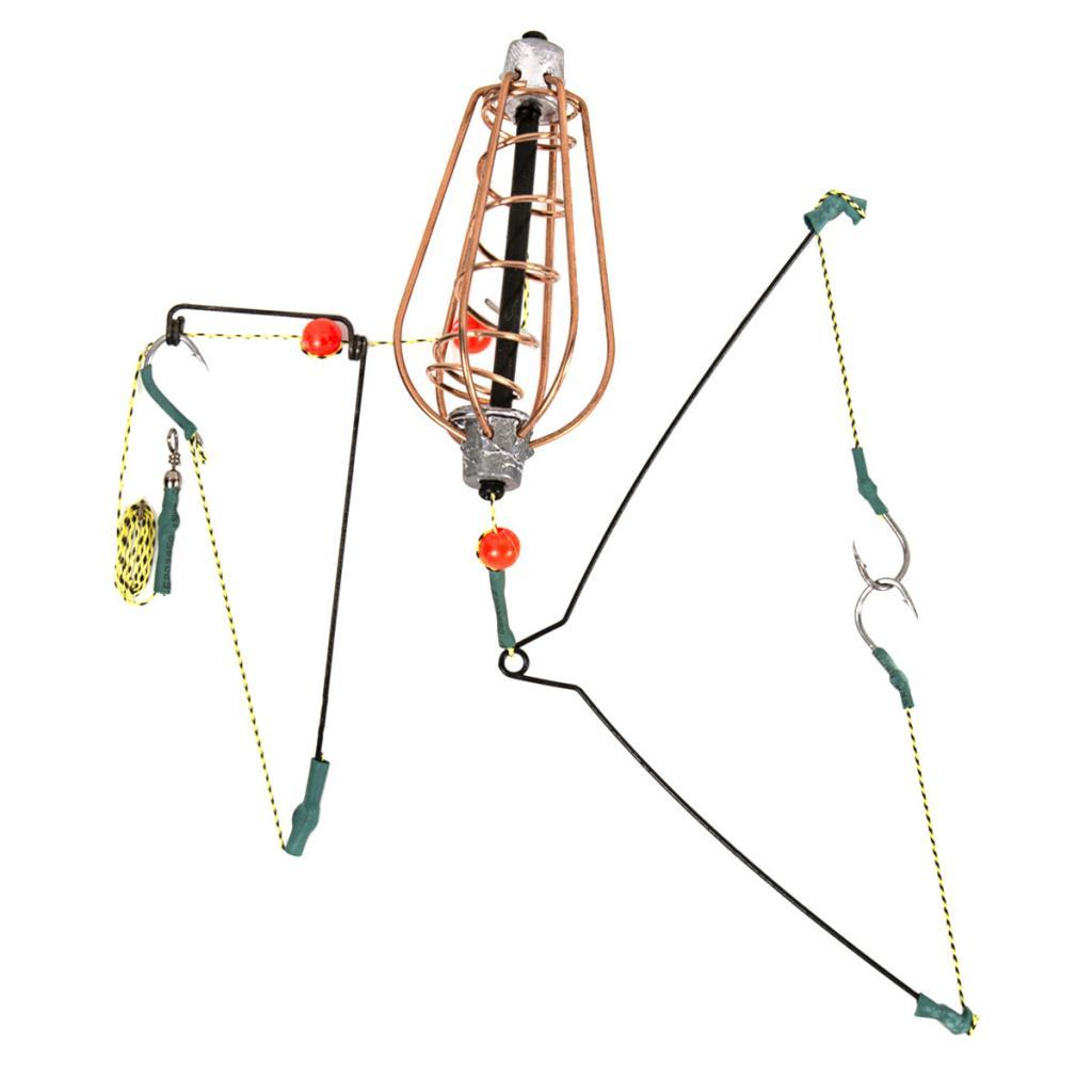 6xSpring Fishing Feeder Lead Thrower Carp Method Fishing Bait Cage 15/20/25g
