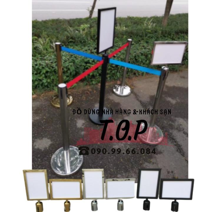 *Đủ size, đủ màu* Bảng cắm cột chắn, Bảng thông báo cắm trên đầu cột chắn inox khổ A4, A5, A3