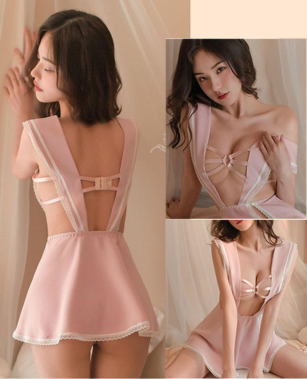 Váy ngủ cosplay thủy thủ hồng dễ thương TK3749