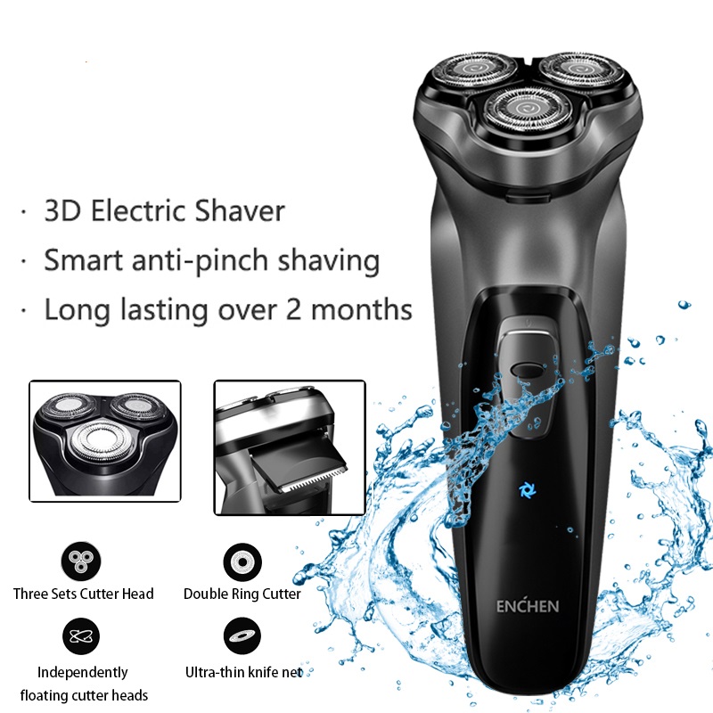 Máy Cạo Râu Cao Cấp Enchen BlackStone Hàng Nhập Khẩu Chống Nước