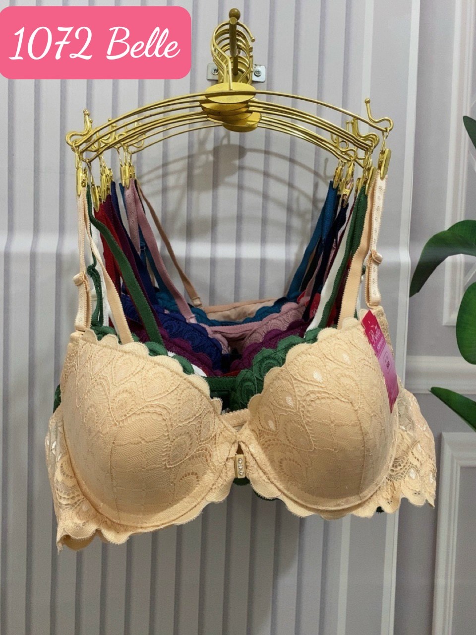 Áo Lót Nữ Mút Mỏng Ren Có Gọng Cài Trước Belle 1072 – Gợi Cảm, Tôn Dáng