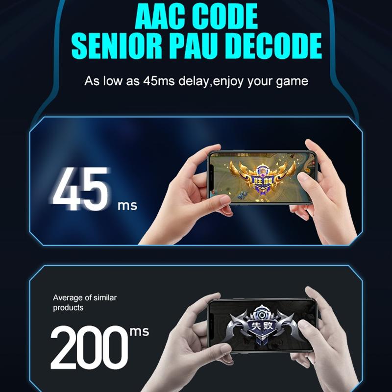 TWS Bluetooth Stereo Không Dây 5.0 Tai Nghe Bluetooth Điều Khiển Cảm Ứng Loại Bỏ Tiếng Ồn Tai Nghe Chơi Game
