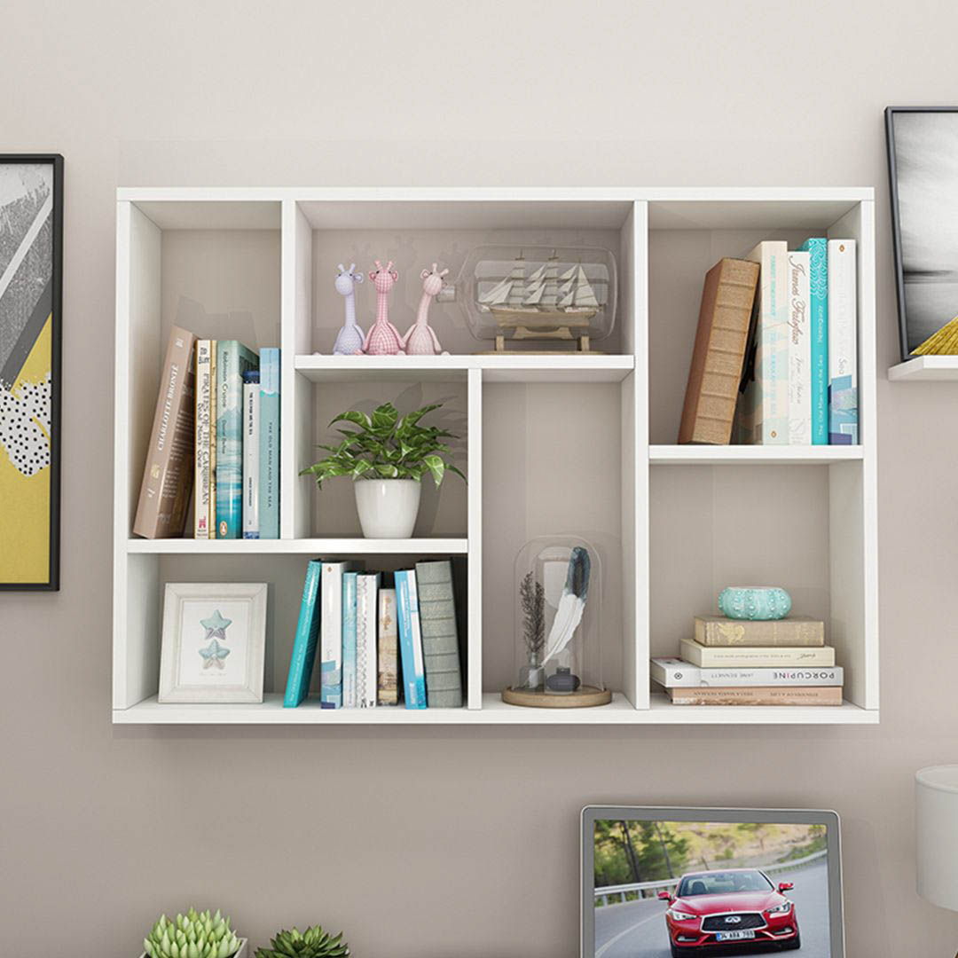 Kệ gỗ treo tường trang trí hiện đại SMLIFE Wibur | Gỗ MDF dày 17mm chống ẩm | D120xR20xC80cm