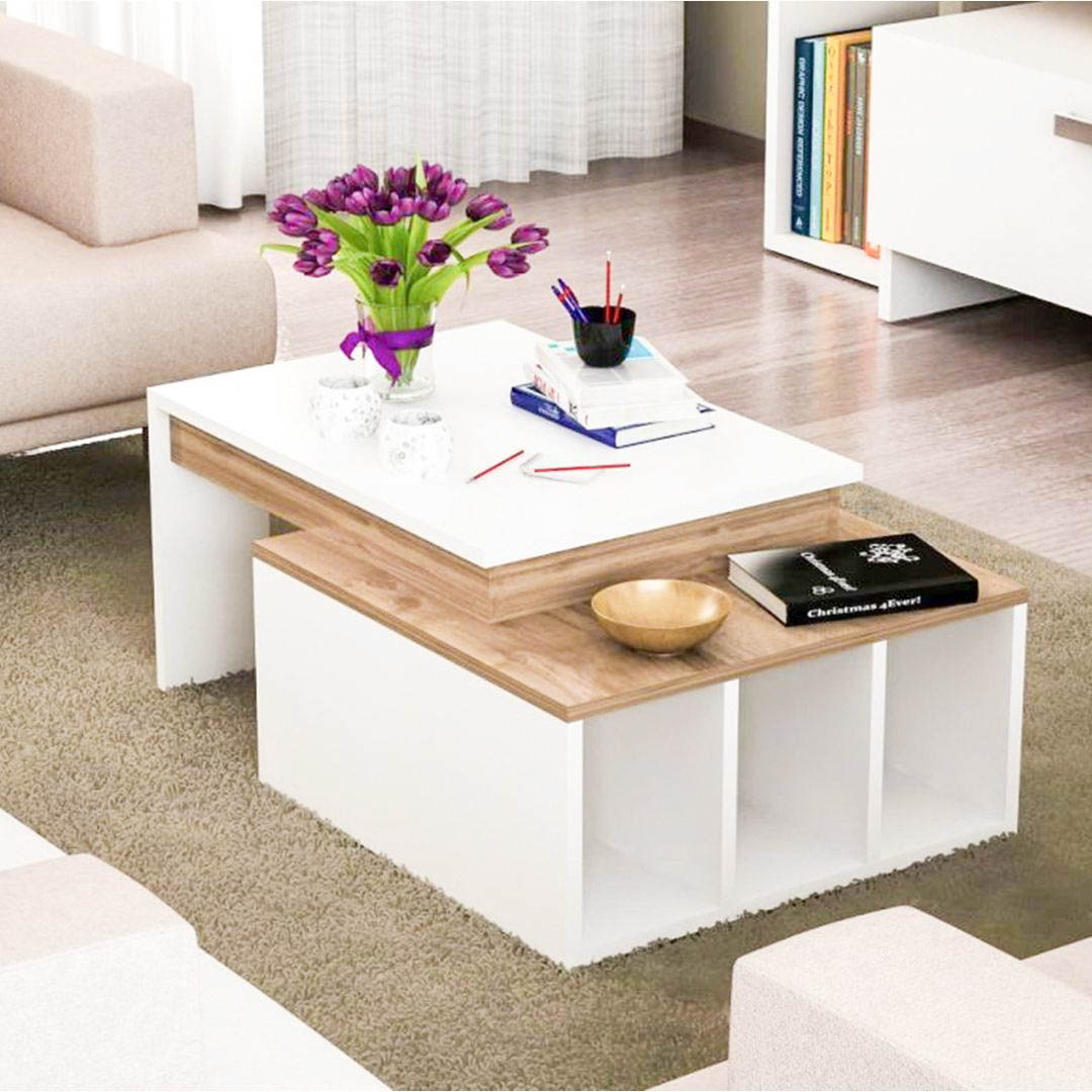 Bàn gỗ cafe bàn trà phòng khách SMLIFE Cattleya