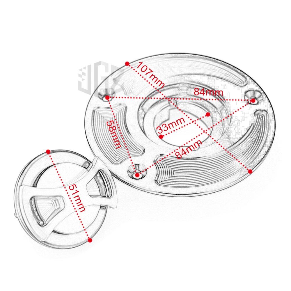 Nắp đậy bình nhiên liệu bằng nhôm cnc cho xe máy Suzuki GSXR 600 750 SV650 SV650S