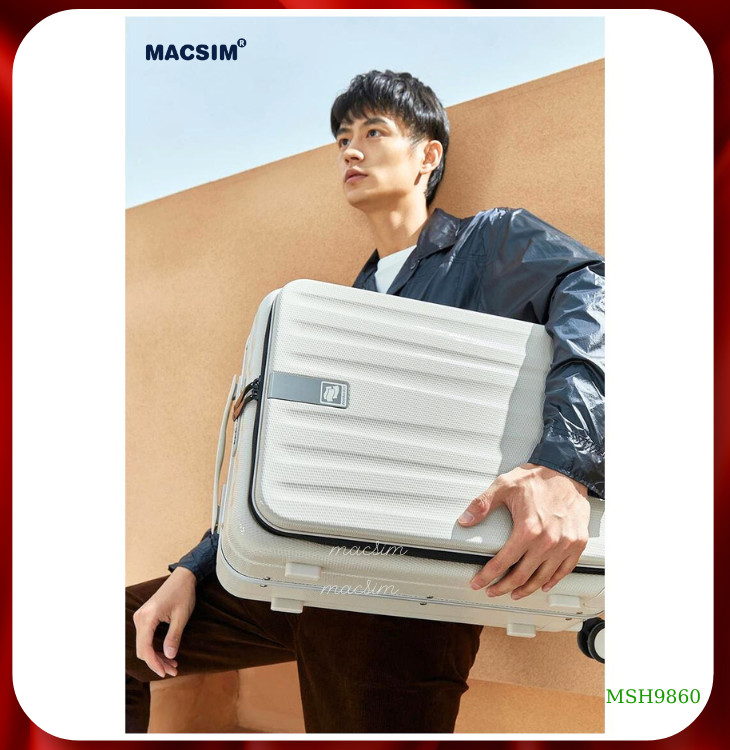 Vali cao cấp Macsim Hanke MSH9860 - Hàng loại 1 màu trắng ( 20 incher)