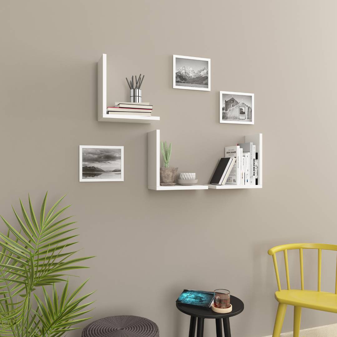 Kệ gỗ treo tường trang trí hiện đại SMLIFE Wesley | Gỗ MDF dày 17mm chống ẩm | D30xR15xC30cm