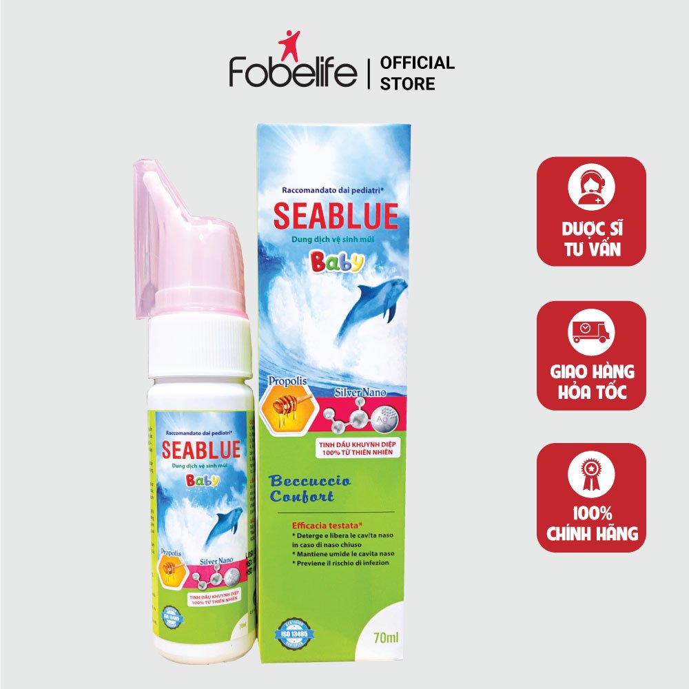 Chai Xịt Vệ Sinh Mũi Trẻ Em Seablue Baby - Chai 70ml