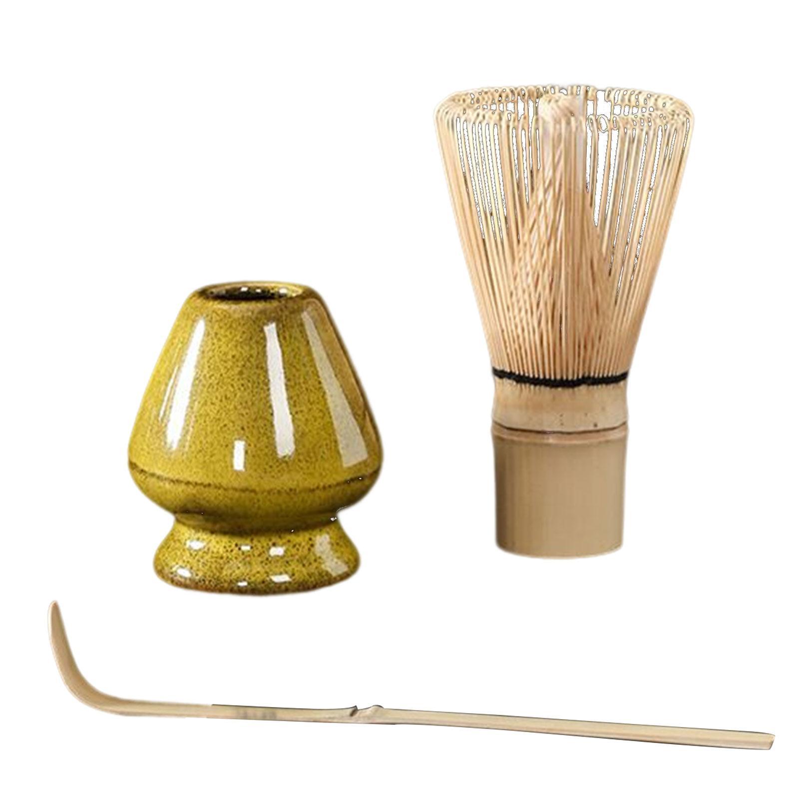 3 Pieces Matcha Whisk Set Ceramic Handcrafted for Reception Kitchen Baby