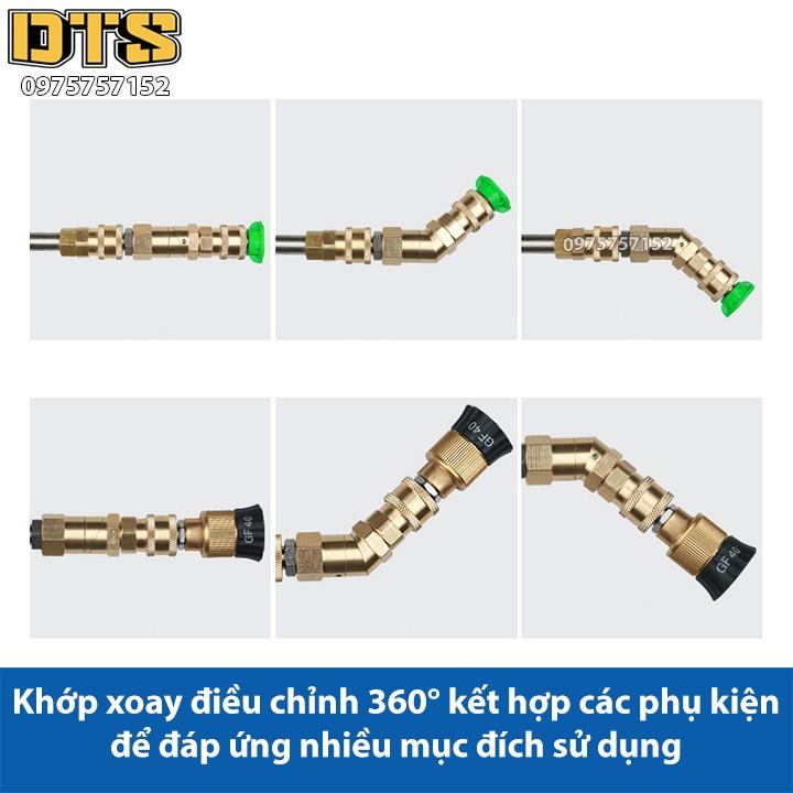 Khớp xoay điều chỉnh 360 độ nối đầu xịt rửa của máy rửa xe áp lực cao - Ren nối 14mm