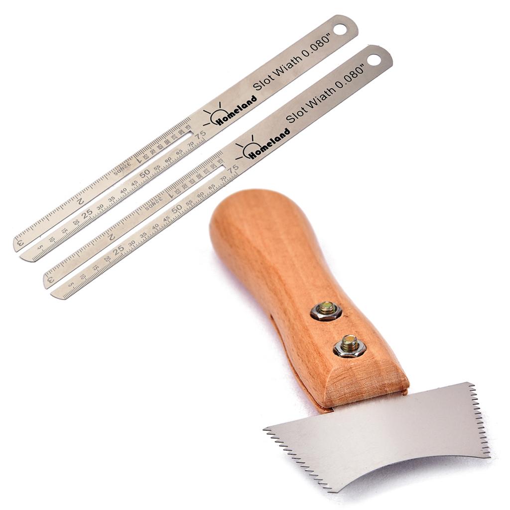 Guitar Fret Repair Tools Fretboard Protector Measuring Ruler Jagged Knife