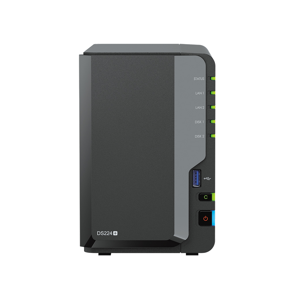 Combo Thiết bị lưu trữ NAS Synology DS224+ kèm 1 ổ cứng NAS N300 6TB - Hàng chính hãng