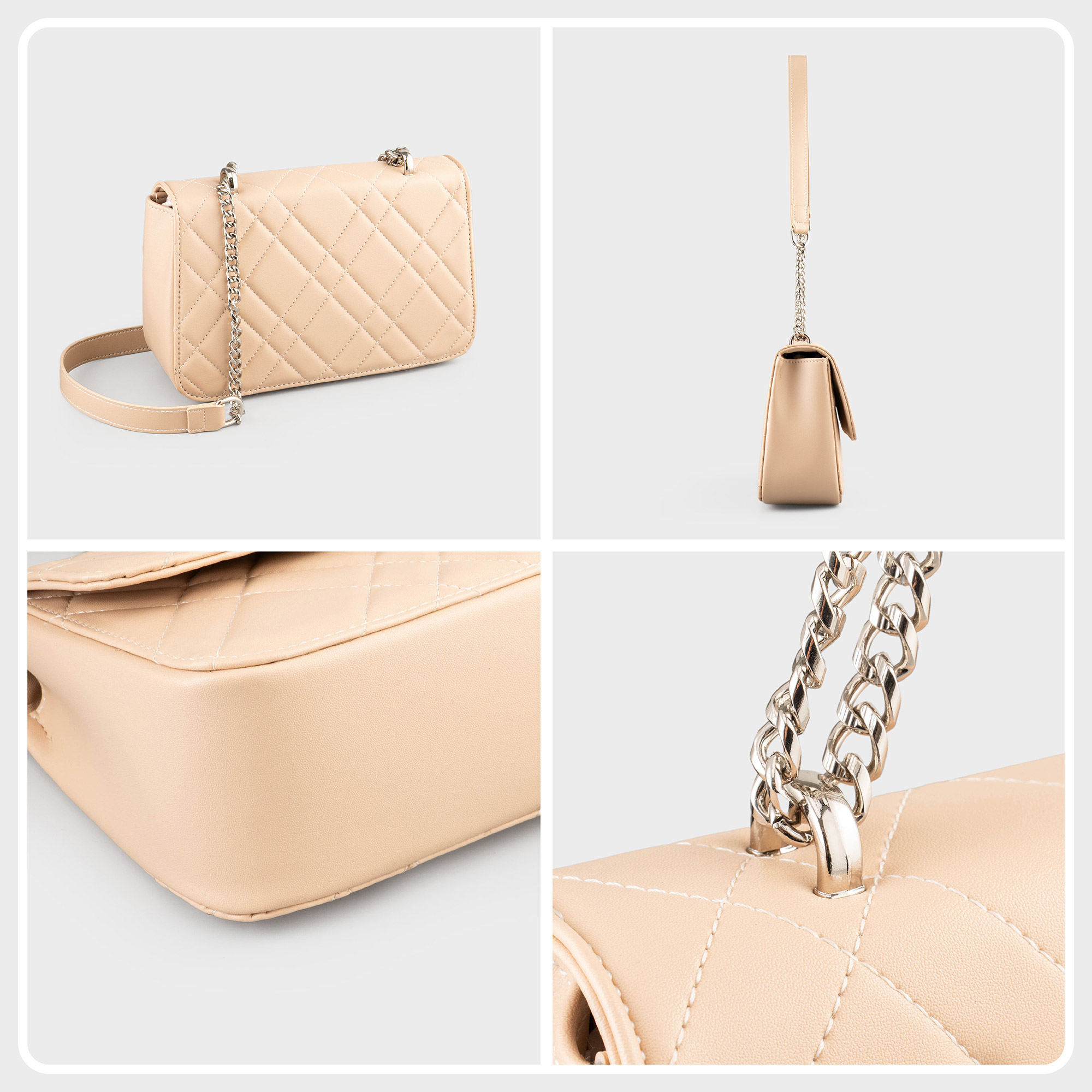 Túi Yuumy ( Thời trang nữ họa tiết chần chỉ size 24 - Túi đeo chéo da Seasand YN279 )