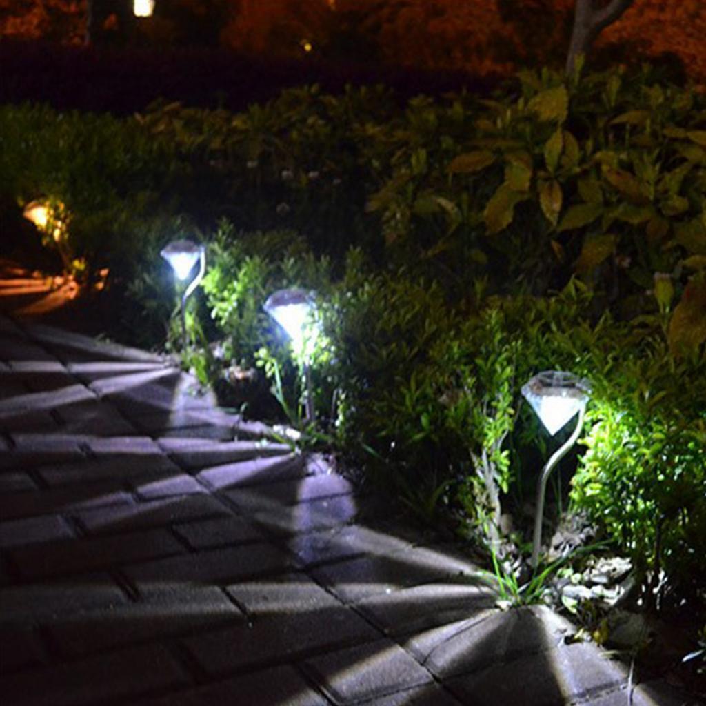 4 Pieces Solar Outdoor Garden Square Path Landscope Decor Lamps