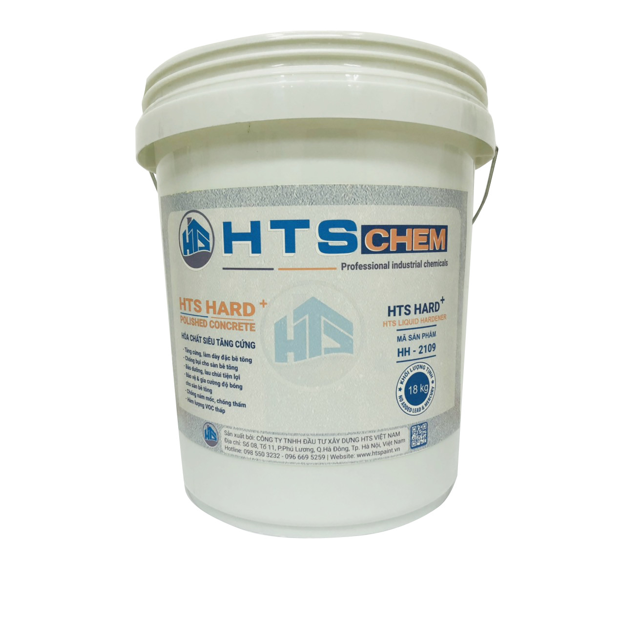 Hoá Chất Tăng Cứng Sàn Liquid Hardener HTS HARD+ thùng nhỏ 6Kg - Thi công 40m2 sàn