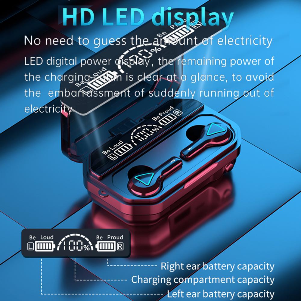 Bluetooth 5.1 TWS Tai Nghe Không Dây Bluetooth 9D Stereo Điều Khiển Cảm Ứng Chống Nước Tai Nghe Nhét Tai Tai Nghe Có Micro