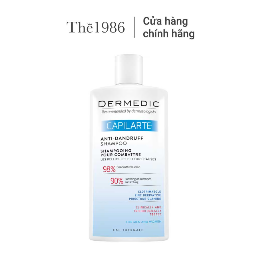 Dầu Gội Sạch Gàu Giảm Ngứa Da Đầu Dermedic Capilarte Anti Dandruff Shampoo Combating Its Cause 300Ml