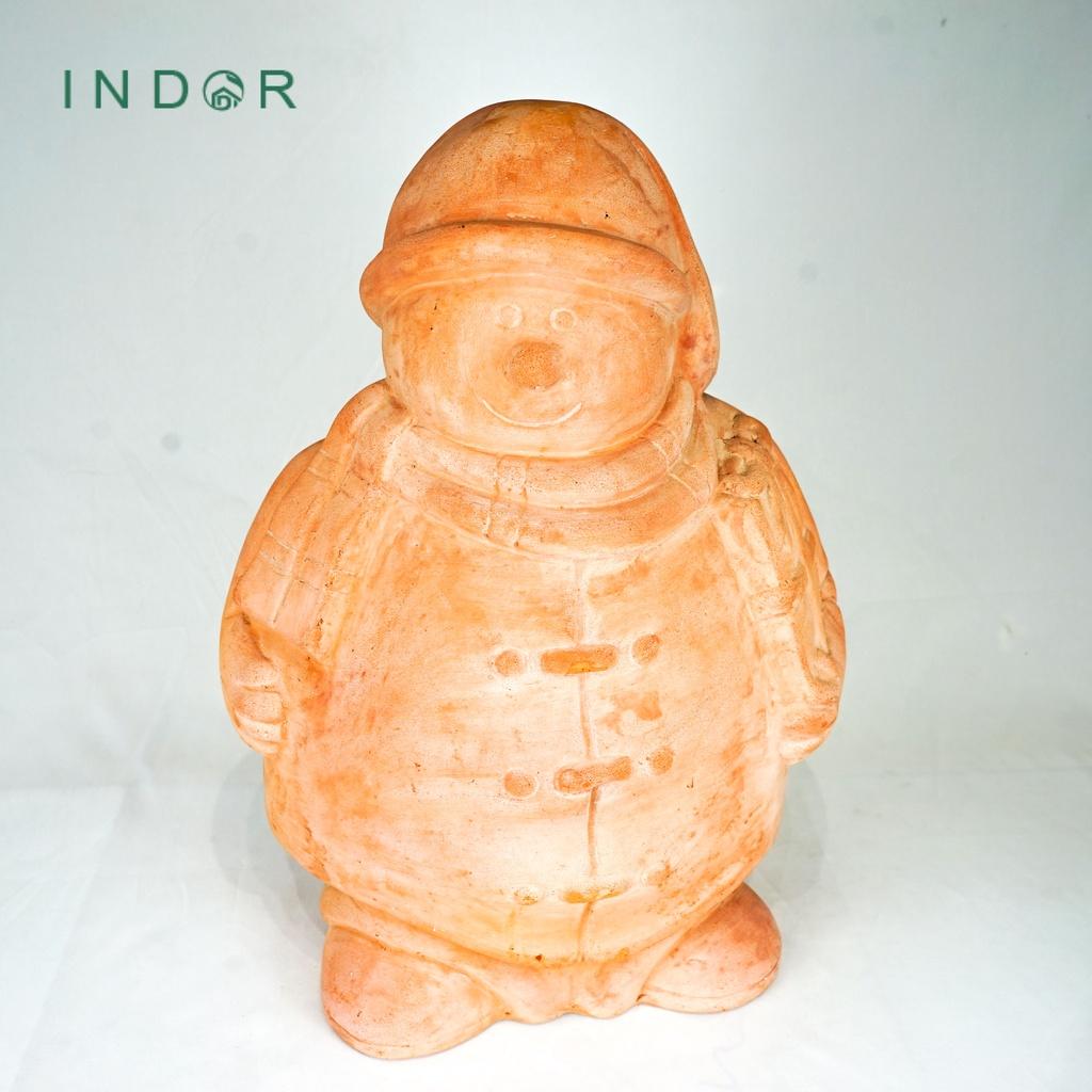 Tượng ông già tuyết big size chất liệu đất nung terracotta Tượng decor Noel Tượng trang trí nội ngoại thất