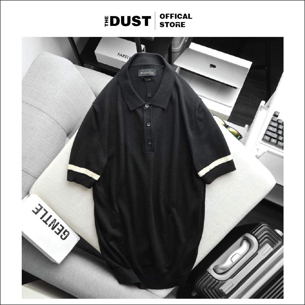 Áo len nam ngắn tay cổ bẻ phối tay MS, chất len cao cấp, phong cách trẻ trung lịch lãm - THE DUST