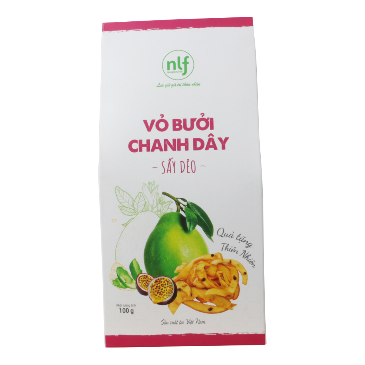 Combo 10 hộp Vỏ bưởi chanh dây sấy dẻo Nonglamfood hộp 100g | Giảm cân, ăn kiêng,tăng cường đề kháng tự nhiên, đẹp da