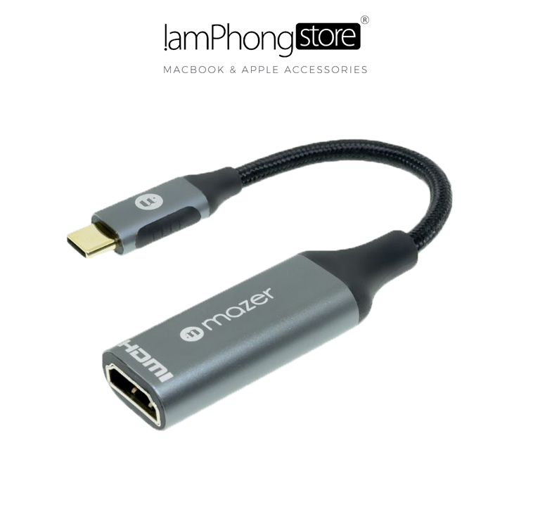 Bộ Chuyển Đổi Mazer ALU USB-C to HDMI 4k/60Hz Adapter - Hàng chính hãng