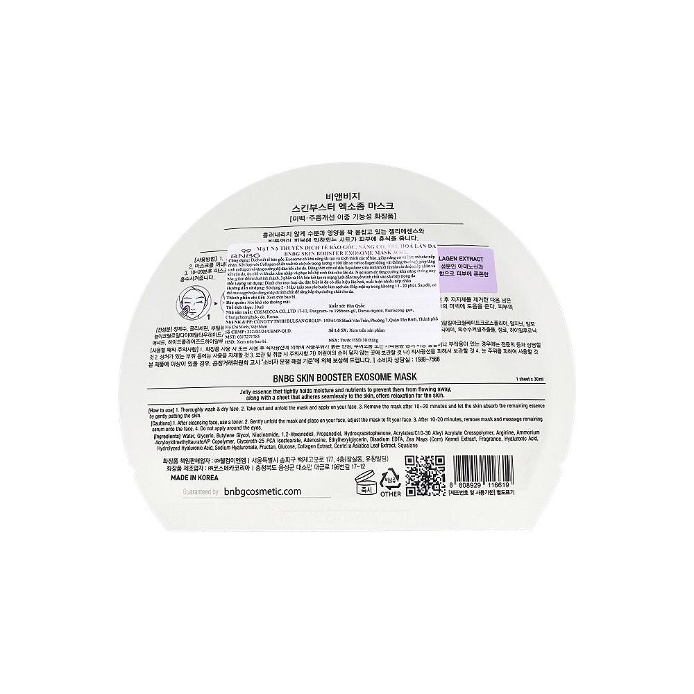 Mặt Nạ BNBG Nâng Cơ, Trẻ Hóa Da Bnbg Skin Booster Exosome Mask 30ml