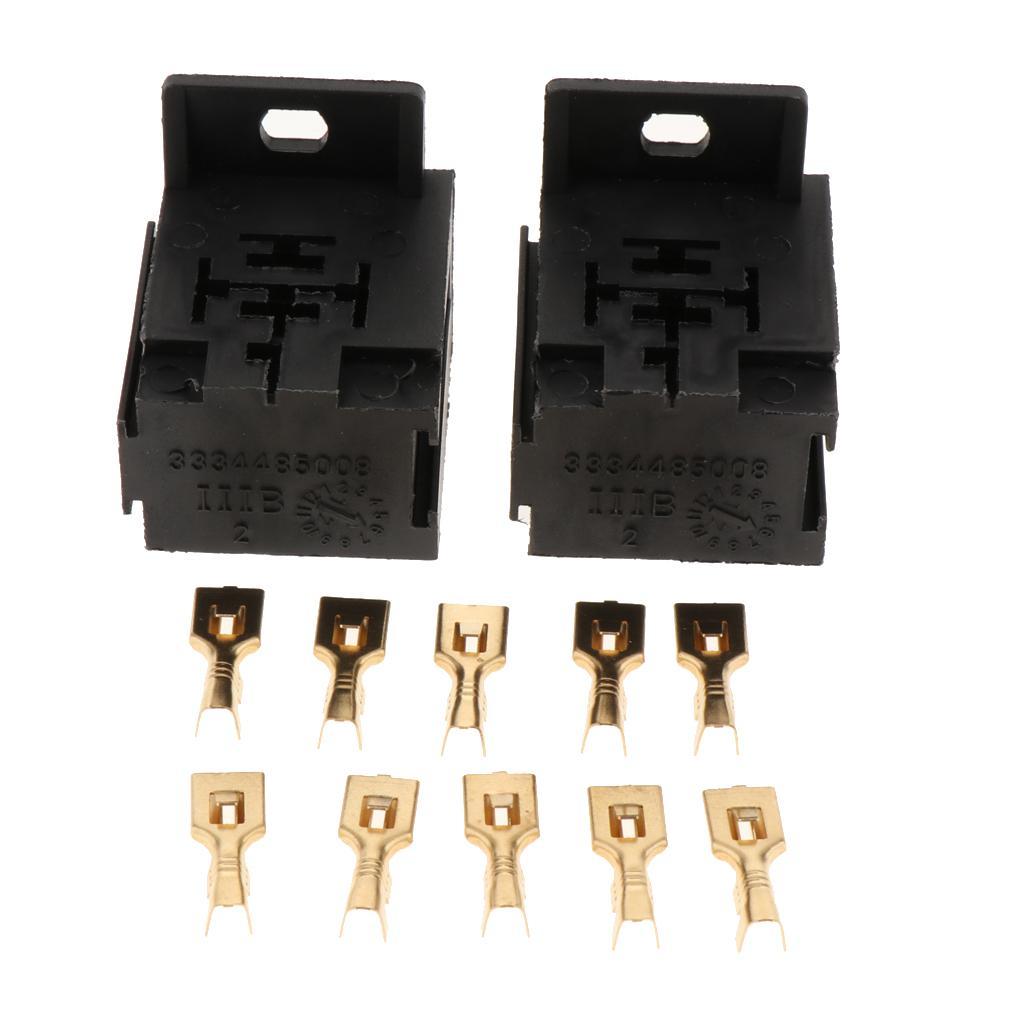 3x2x Relay Base Holder + 10 Terminals - Suitable for 5 Pin Relays