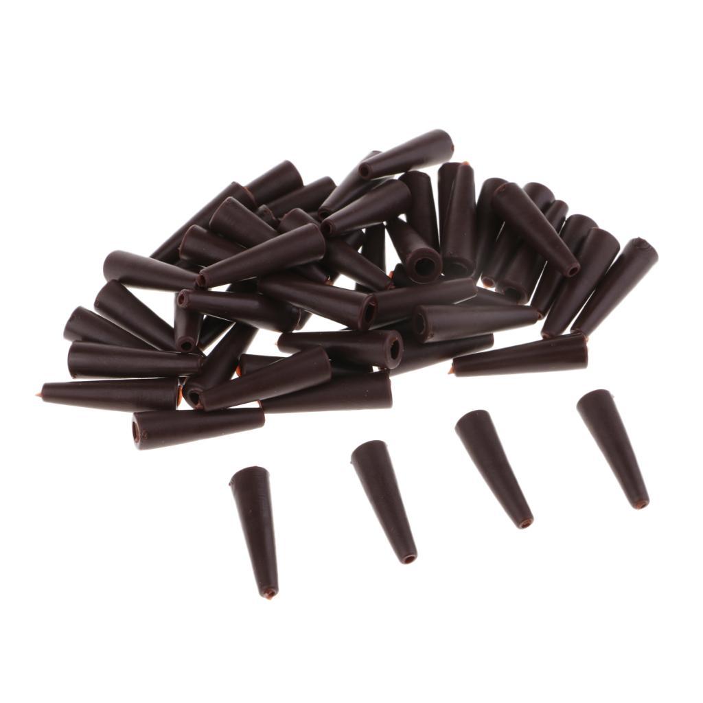 50pcs Tail Rubber Tubes for Saftey Lead Clips Carp Fishing Rig Sleeves Useful Accessories 20mm