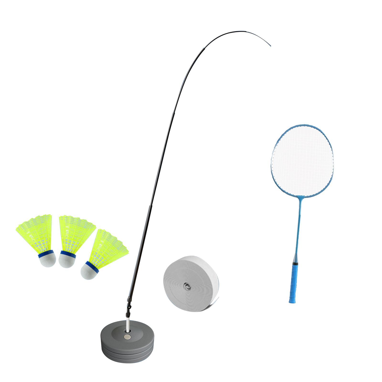 Portable Self Practice Trainer Aid Single Badminton Training Device for Indoor Outdoor