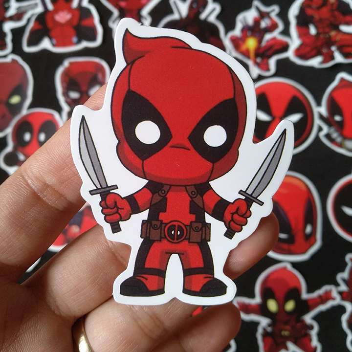 Bộ Sticker dán cao cấp chủ đề DEADPOOL - Dùng dán Xe, dán mũ bảo hiểm, dán Laptop