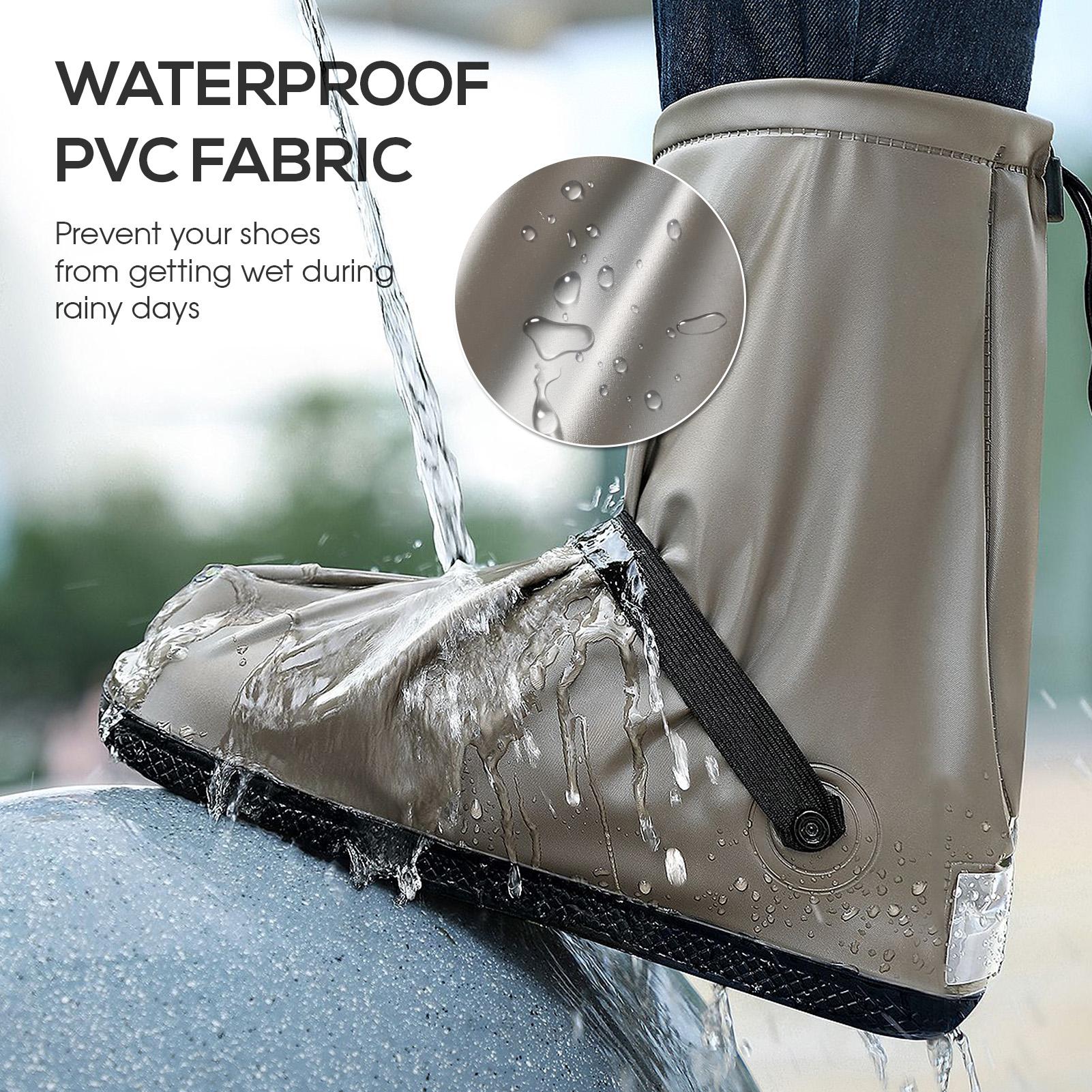 Miếng bọc giày chống thấm nước với lớp phản quang có thể điều chỉnh được để đạp xe, cắm trại ngoài trời khi mưa