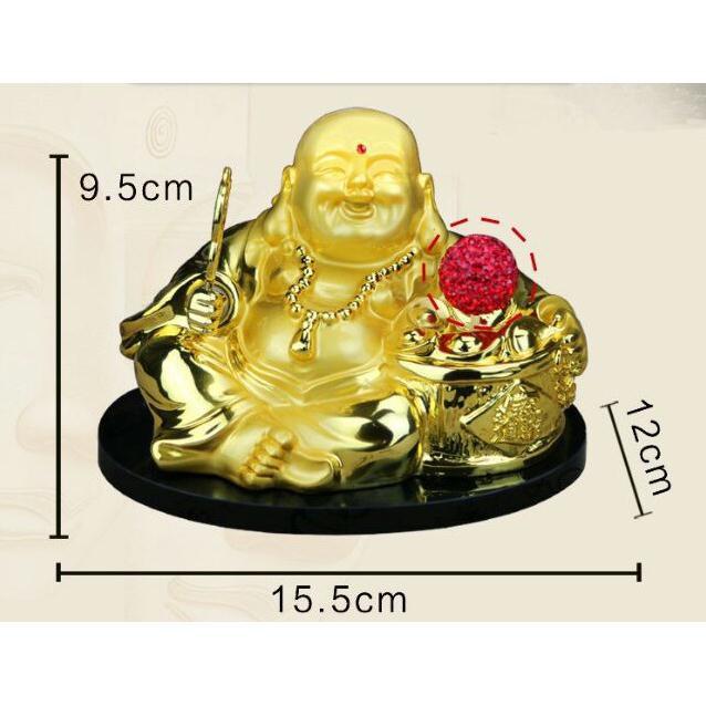 Tượng Phật Di Lạc để Taplo Xe Hơi dùng Năng Lượng Mặt Trời