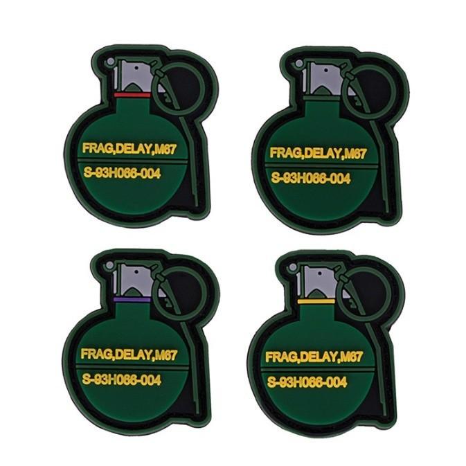 Patch_miếng dán velcro PVC lựu đạn_chiến thuật