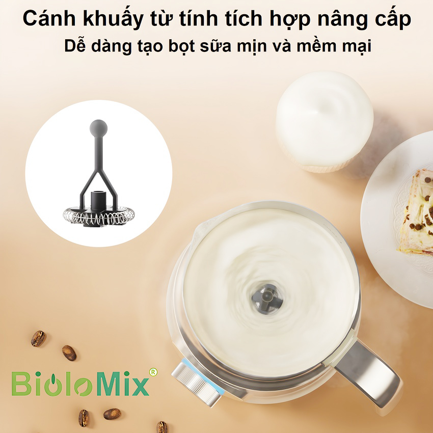 Máy tạo bọt sữa đa năng chuyên nghiệp 7 trong 1 thương hiệu Mỹ cao cấp Biolomix BMF201 - Hàng chính hãng