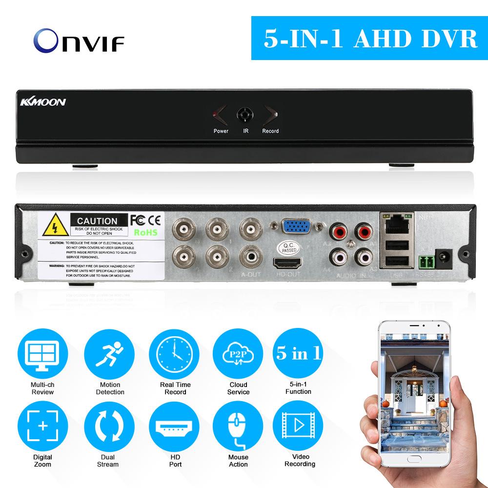 4CH Channel CCTV Video Recorder 1080P Hybrid NVR AHD TVI CVI DVR 5-in-1 P2P Cloud Network Support Plug and Play Phone APP Free CMS Browser View Motion Detection PTZ for CCTV Security Camera Surveillance System