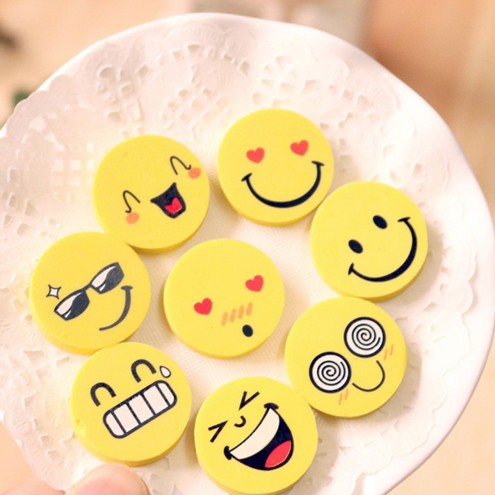 [COMBO 8 IN 1] Bộ Cục Tẩy Hình EMOJI Cực Dễ Thương - Cục Gôm Tẩy Bút Chì Cho Bé