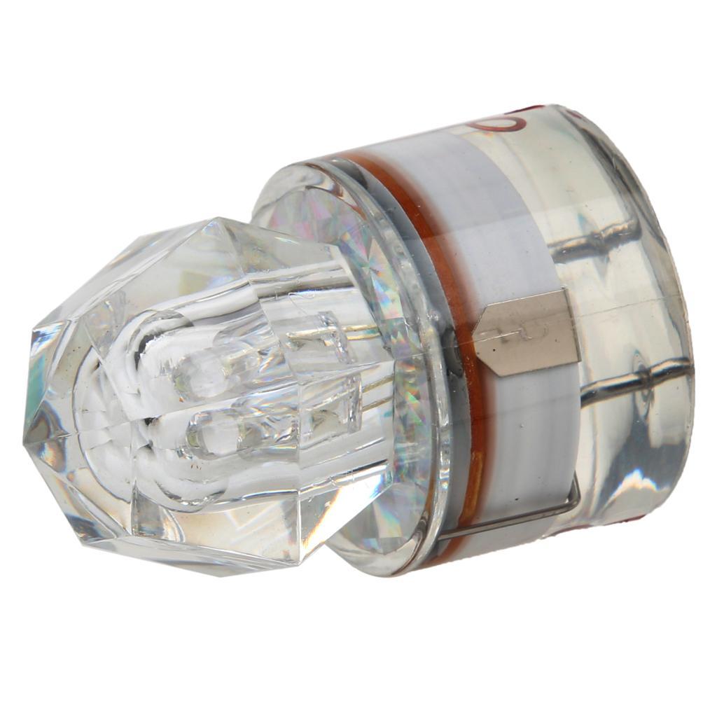 2 Pieces White and Green LED Deep Drop Diamond Fishing Flash Light Bait Lure Squid Strobe Lamp