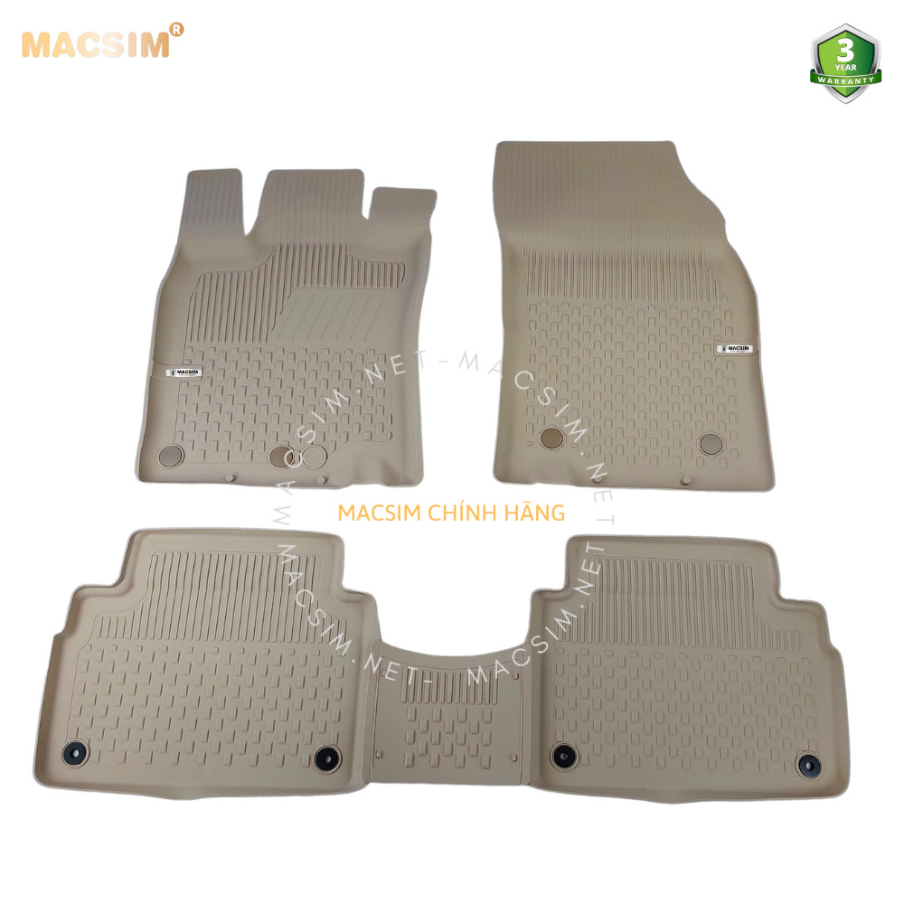 Thảm lót sàn ô tô nhựa TPE Silicon Nissan X-TRAIL 2014+ Beige Nhãn hiệu Macsim
