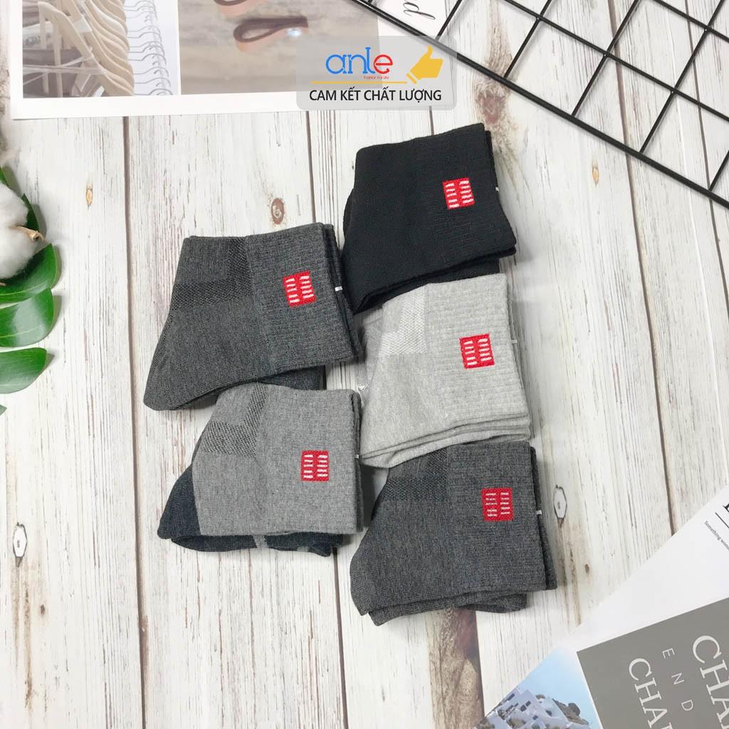 Set 10 đôi Tất nam cổ cao Vớ nam Cotton xuất Nhật khử mùi thấm hút mồ hôi - Anle Store