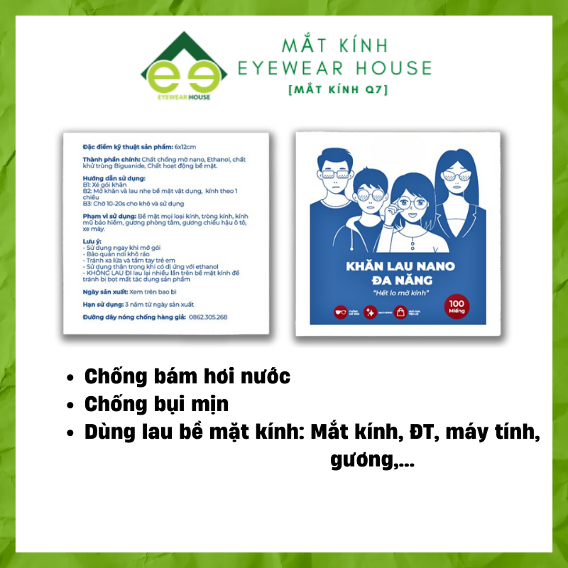 (Hoả Tốc) Khăn lau kính NANO chuyên dụng  chống bám hơi nước đi mưa, đeo khẩu trang hỗ trợ chơi thể thao