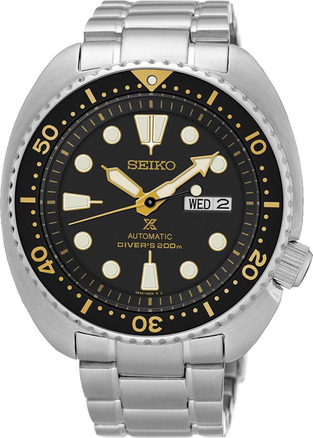 Đồng Hồ Nam Seiko Auto-SRP775K1 3K 2L SH Giả Viền Đen Số + Niềng Khía Inox