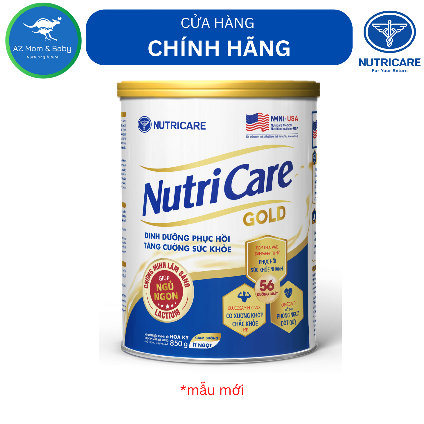 Sữa bột Nutricare Gold Mới phục hồi bồi bổ cơ thể (400g, 900g)