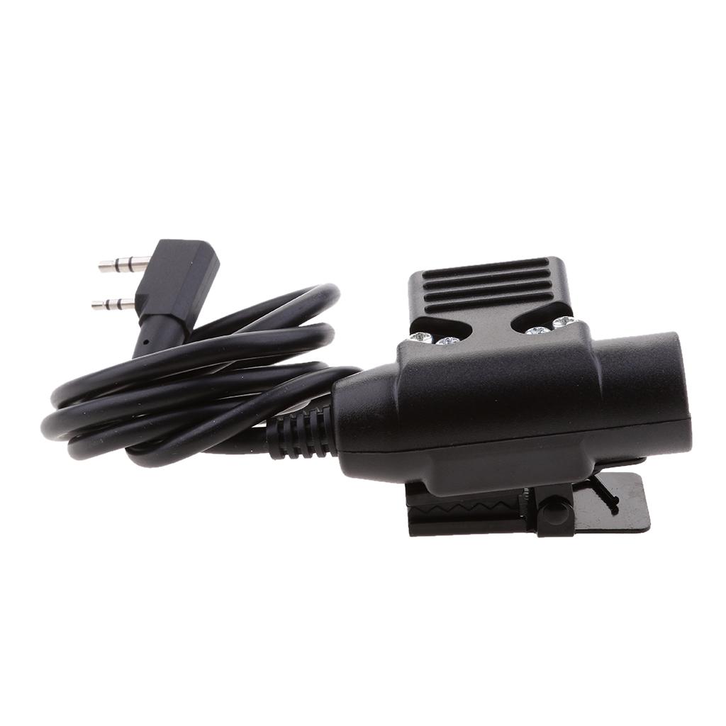 Waterproof PTT Cable Plug for U94 Z Headset Noise Reduction Earphone Kenwood Walkie Talkie