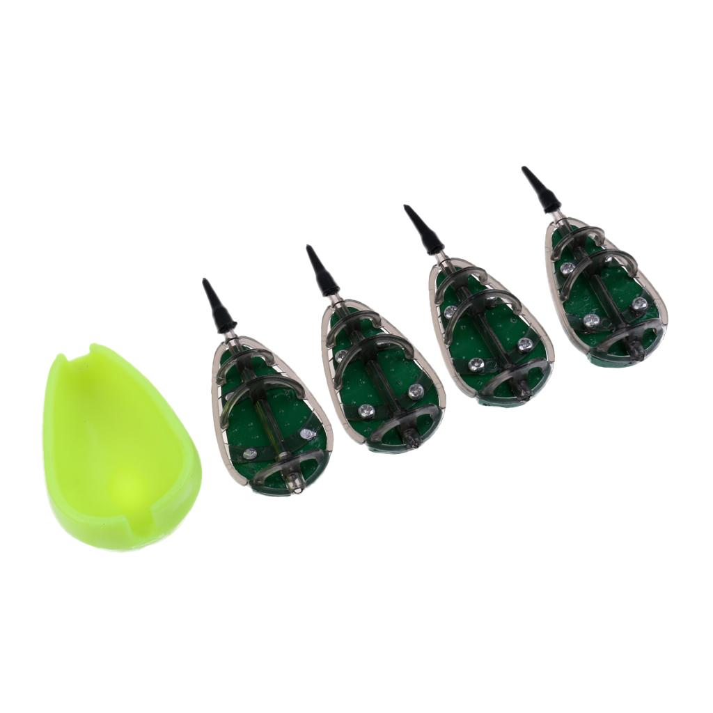 Fishing Inline Method Feeder Set 30g 40g 50g 60g Fishing Bait Cage & Mould