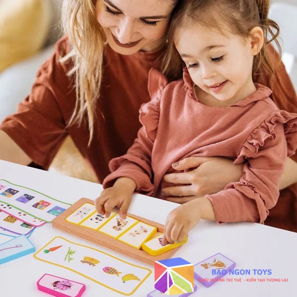 TRÒ CHƠI BOARD GAME MATCHING BINGO GIÚP BÉ RÈN LUYỆN PHẢN XẠ, PHÁT TRIỂN NHẬN THỨC, ĐỒ CHƠI THÔNG MINH - DG203
