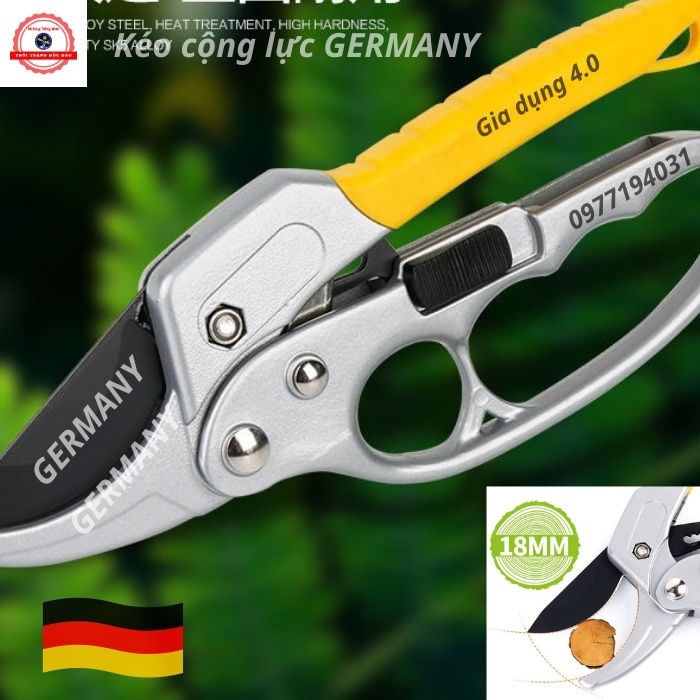 Kéo cắt cành cộng lực chuyên dụng Germany -dụng cụ làm vườn đa năng