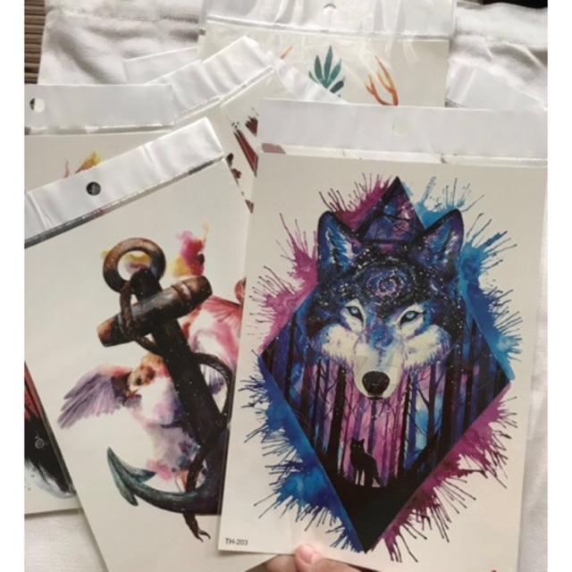 HÌNH XĂM DÁN KÍN LƯNG - SET HÌNH XĂM GIẢ TATOO