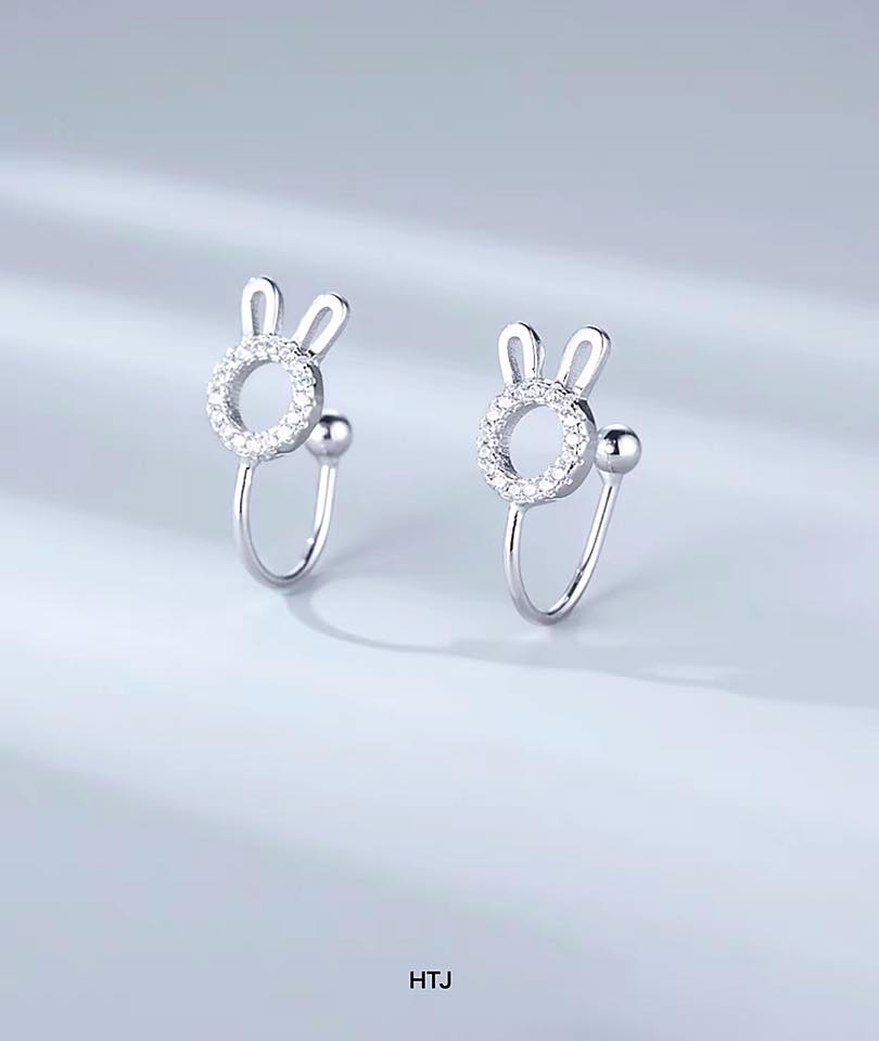Bông tai bạc hình thỏ chất liệu bạc s925 MS035