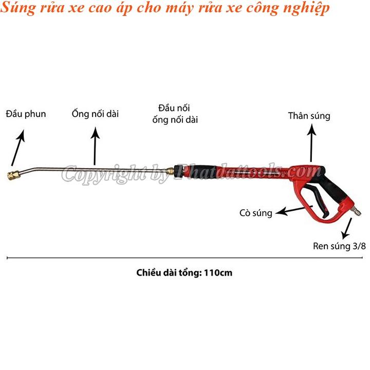 Vòi rửa xe áp lực cao dạng công nghiệp